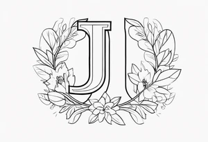 J R letters tattoo idea