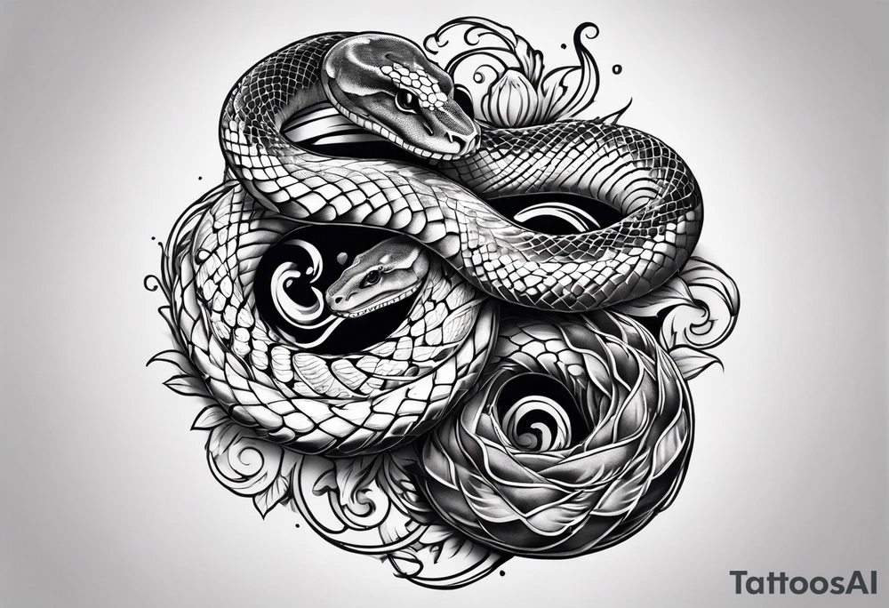 Two snakes tattoo idea