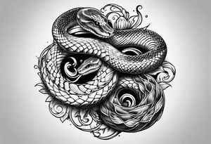 Two snakes tattoo idea