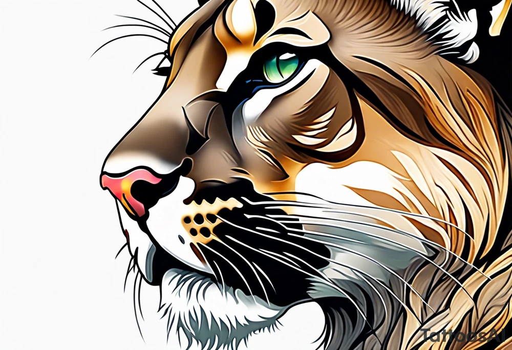 Mountain lion tattoo idea