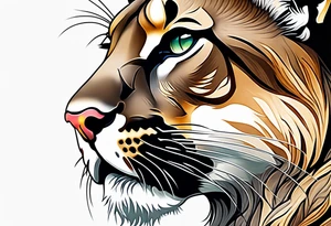 Mountain lion tattoo idea