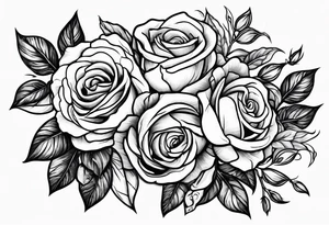 bouque of roses tattoo idea