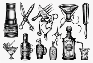 Bartender tools tattoo idea