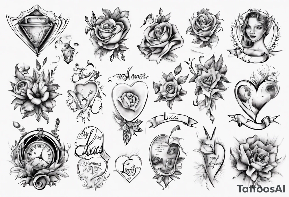 my kids' names: Lucas and Margaret and something that symbolizes love tattoo idea