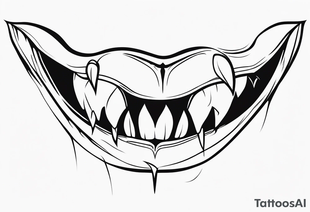 Vampire Fangs tattoo idea