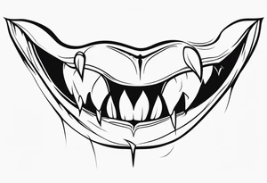 Vampire Fangs tattoo idea