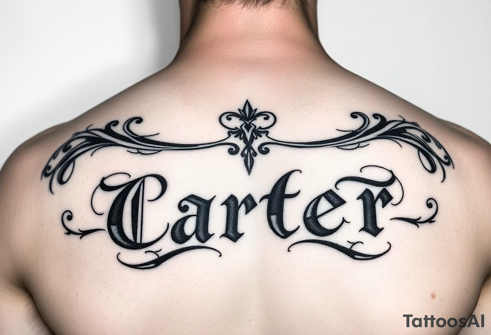 My sons names- Declan and Carter tattoo idea