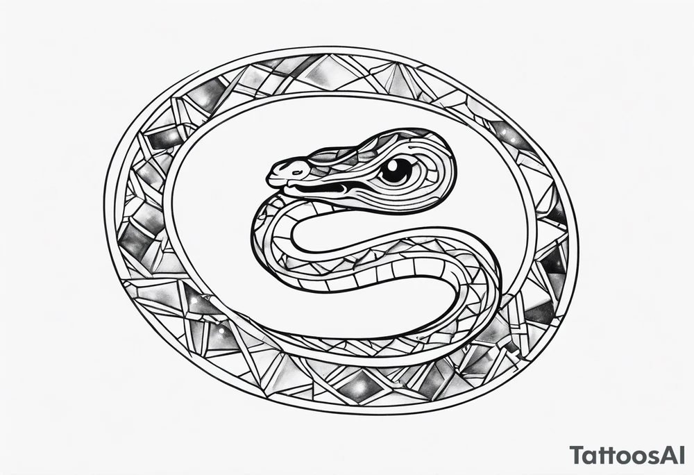 gemstone snake crystal body tattoo idea