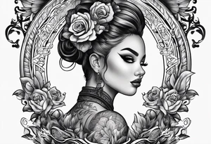 The name Darlene on chest tattoo idea