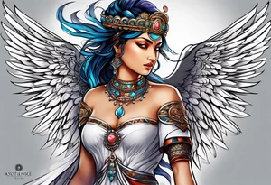 Ashoka Tano as an Angel tattoo tattoo idea