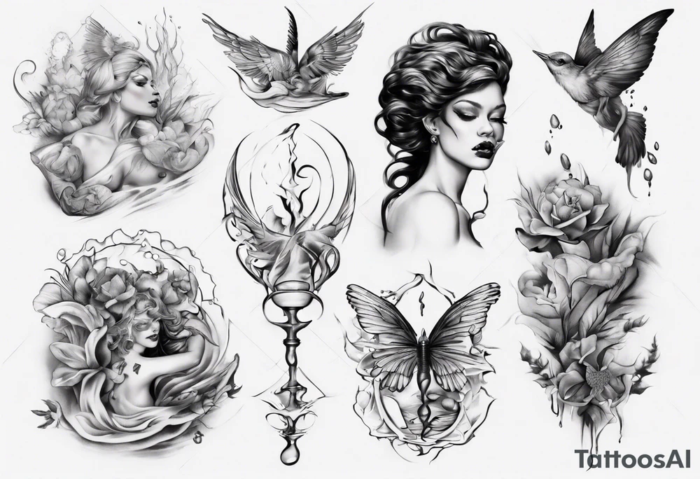 Wasser Nymphe tattoo idea