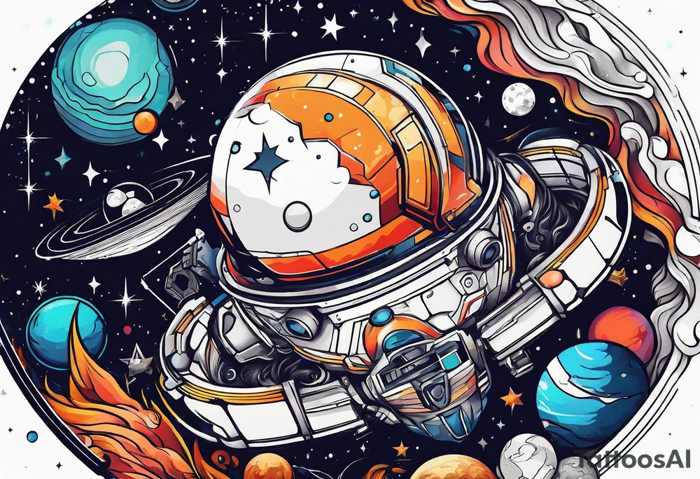 Space exploration tattoo idea