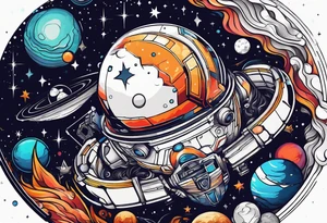 Space exploration tattoo idea