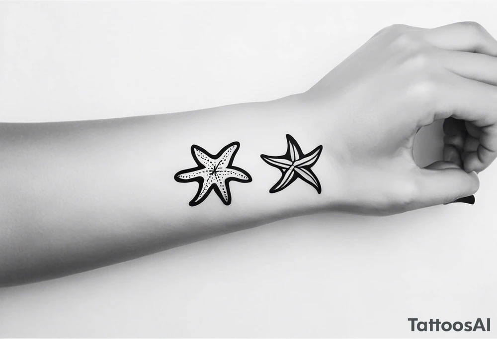 Dainty Shell/starfish wrist tattoo tattoo idea