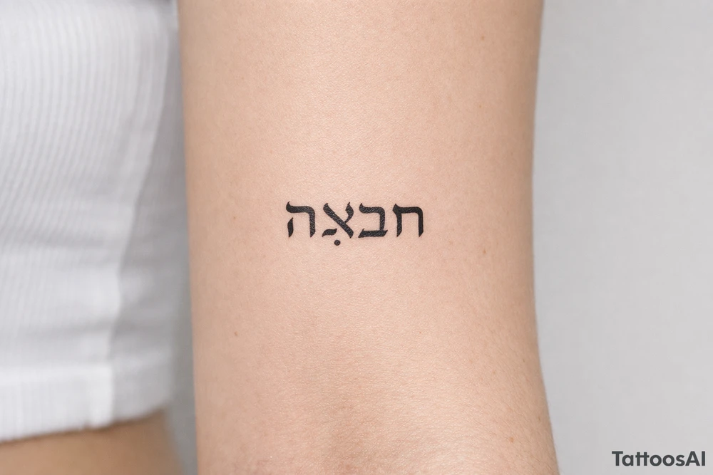 aramaic script lettering tattoo tattoo idea