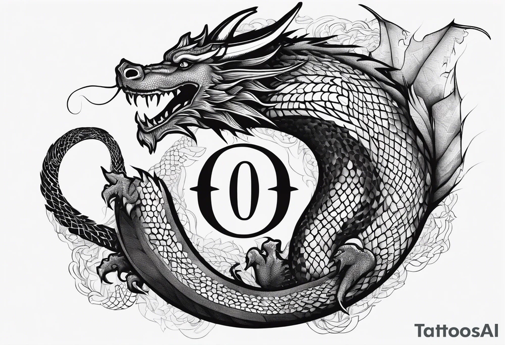 The numbers 0630 writing with a dragon tattoo idea