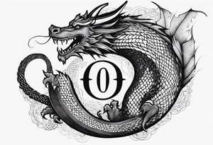 The numbers 0630 writing with a dragon tattoo idea
