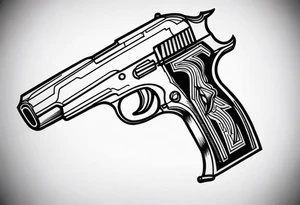 powerfull gun tattoo idea