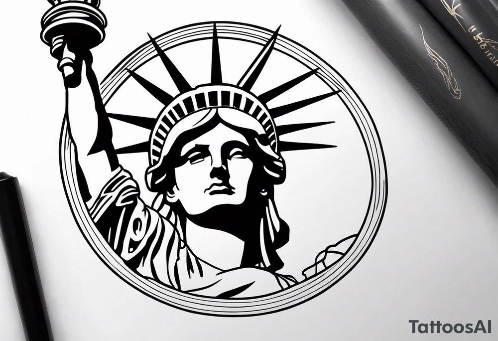 Statue of liberty tattoo idea