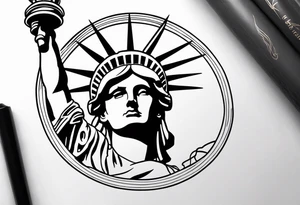Statue of liberty tattoo idea