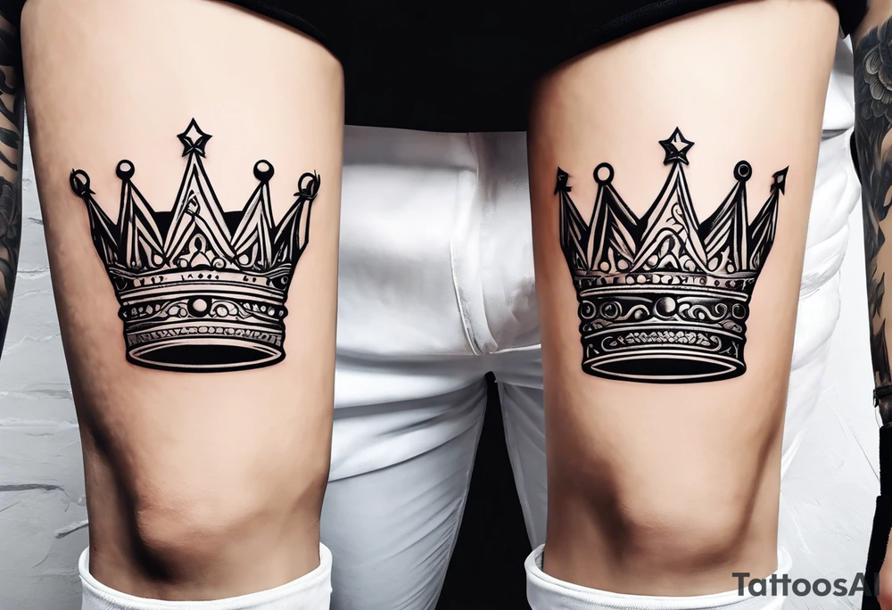 his and her crowns. love and commitment to each other tattoo idea