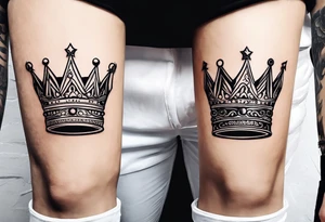his and her crowns. love and commitment to each other tattoo idea
