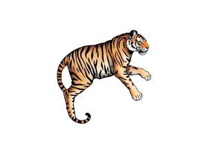 a tiger hide on brush tattoo idea