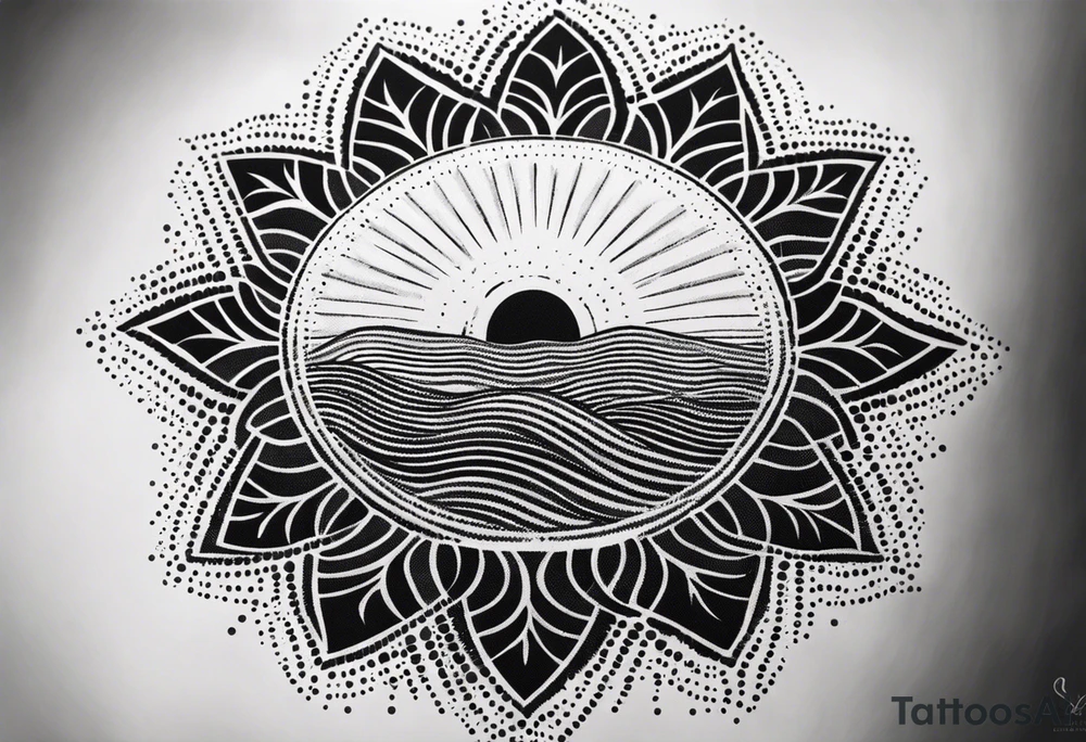 sun rays tattoo idea
