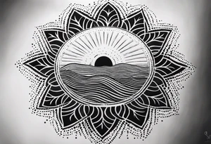 sun rays tattoo idea