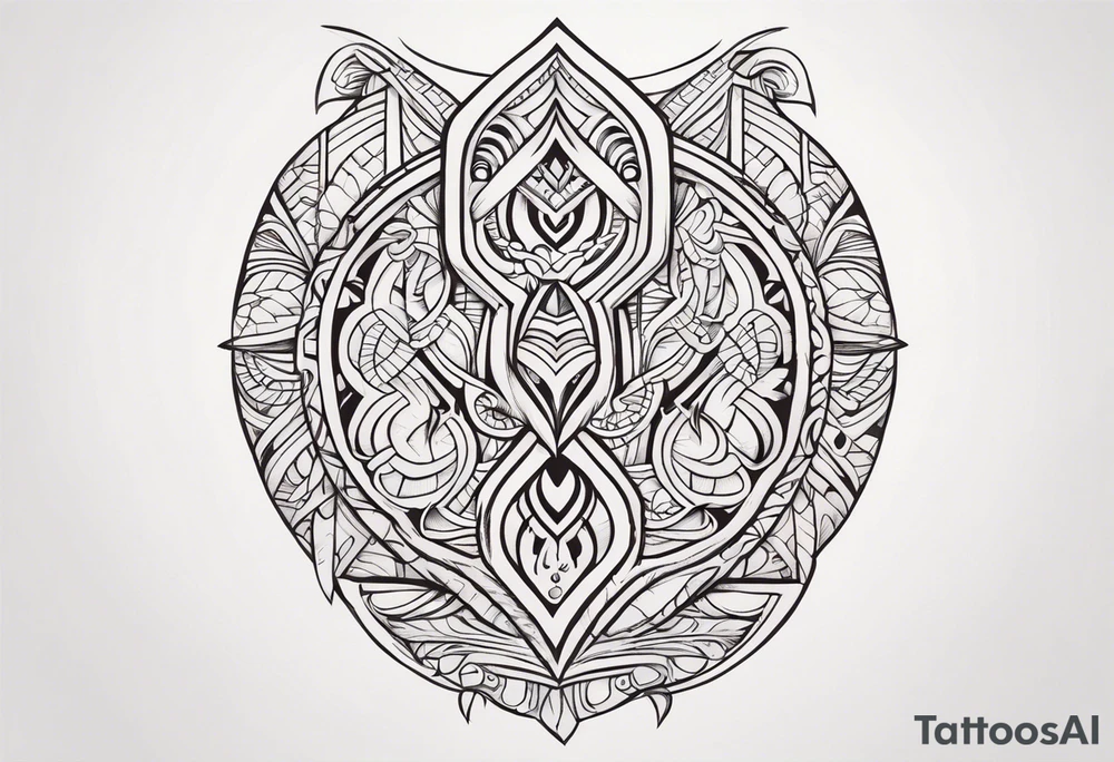 Polynesian hook tattoo tattoo idea