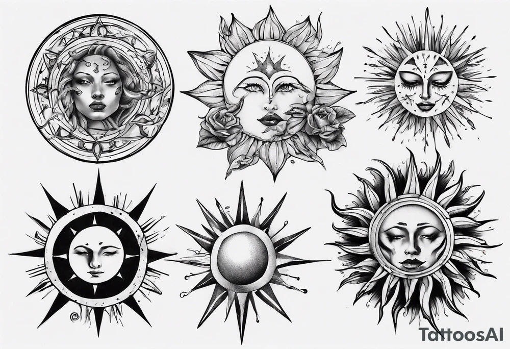 wassermann sonne tattoo idea