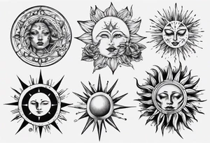 wassermann sonne tattoo idea