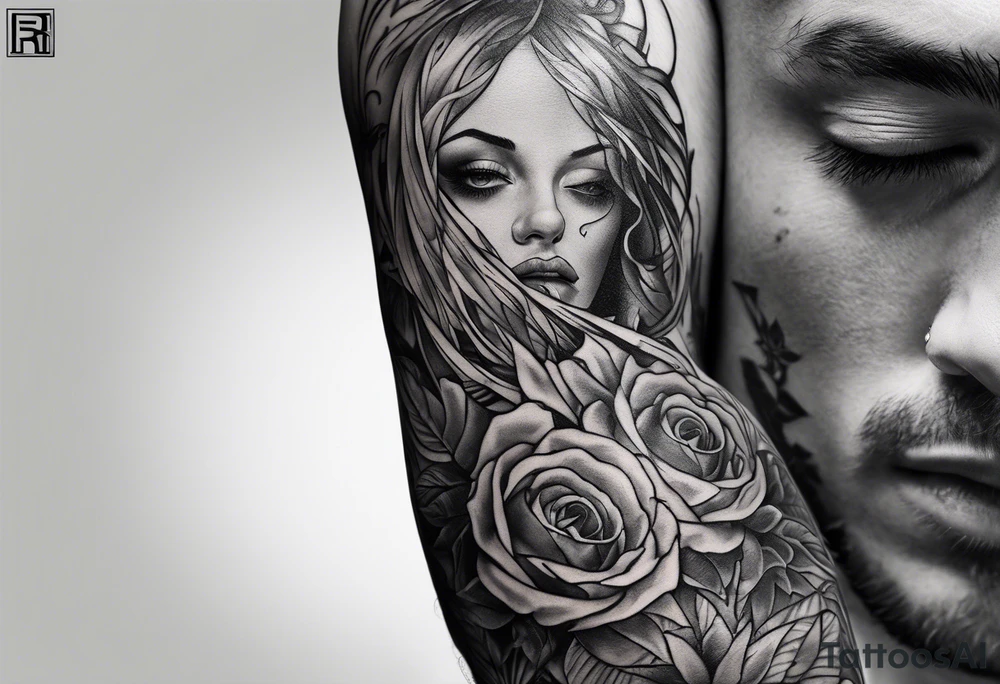extreme joint pain breaking through skin on arm sorrow sad tattoo idea
