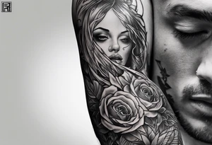 extreme joint pain breaking through skin on arm sorrow sad tattoo idea