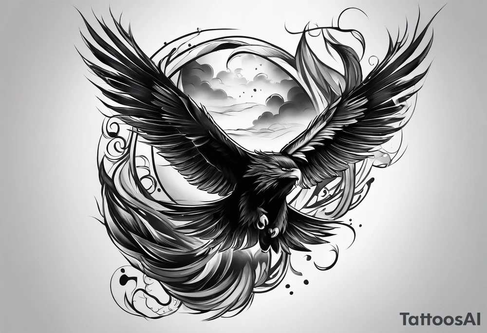 Lightning across the back tattoo idea