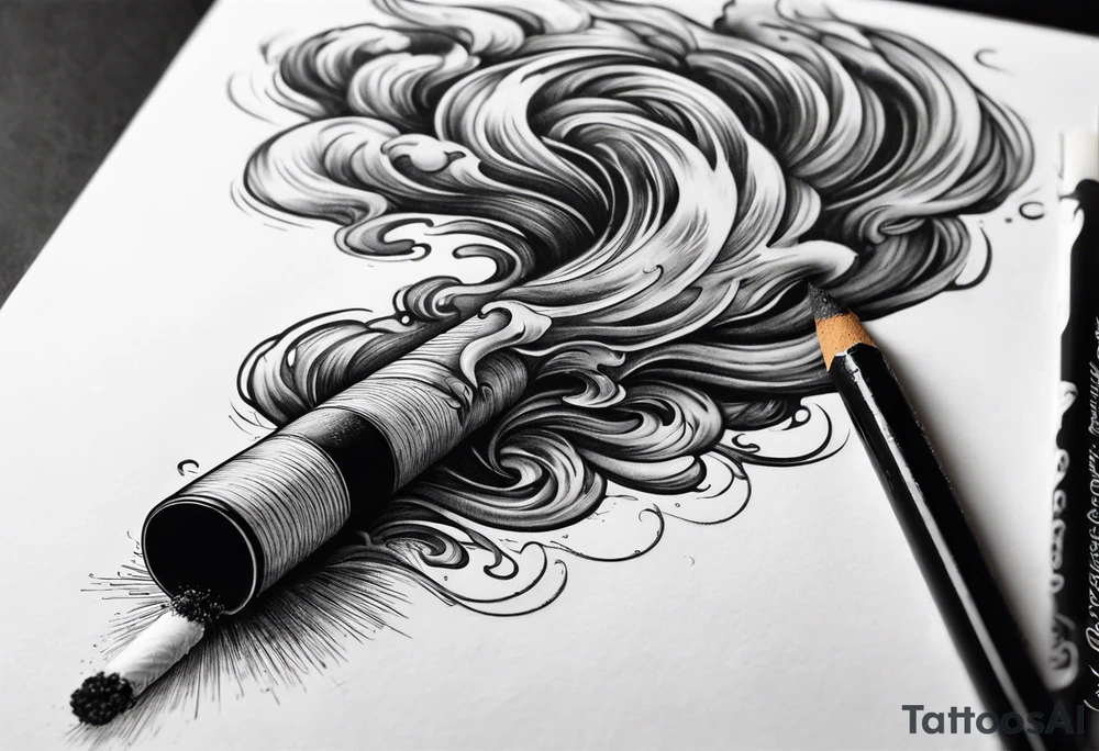 Draw me black smoke coming out of a cigarette tattoo idea Draw me black smoke coming out of a cigarette tattoo idea