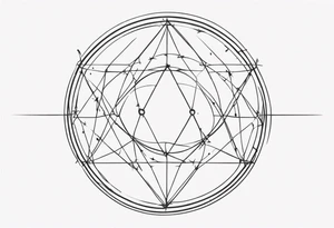 simple, text of scientific symbol big delta inside a thin barbed wire circle tattoo idea