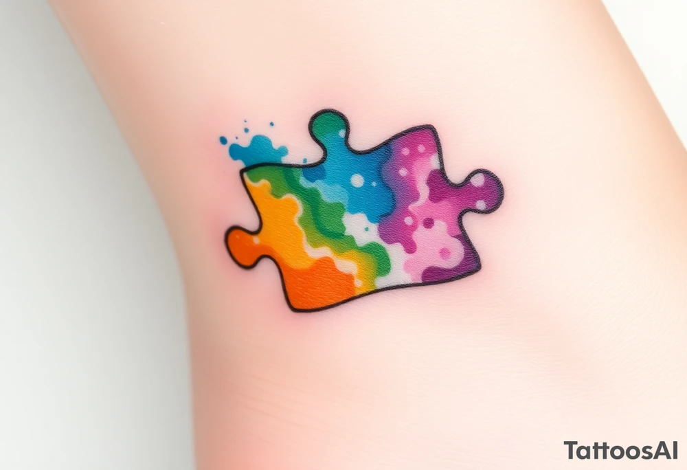 autism puzzle piece tattoo idea