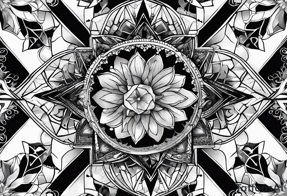 The inside of a kaleidoscope tattoo idea