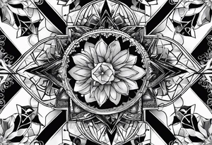 The inside of a kaleidoscope tattoo idea