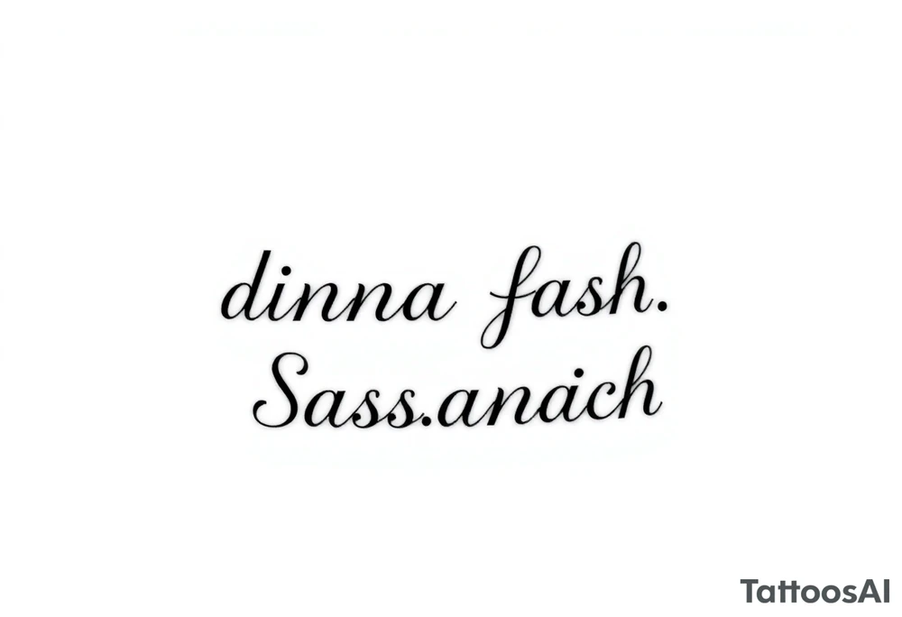 dinna fash. Sassanach tattoo idea
