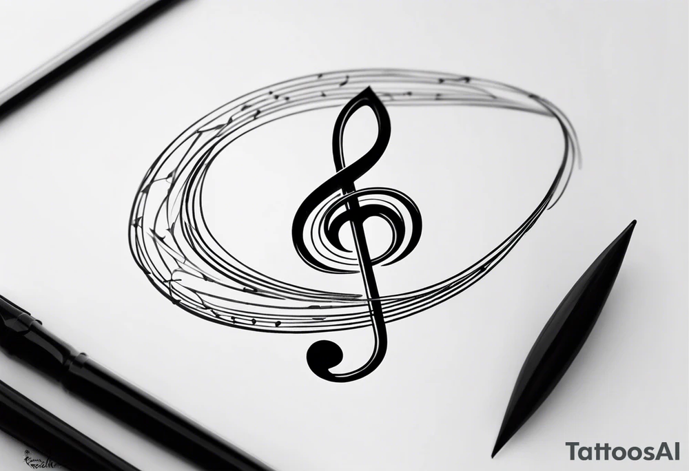 treble clef tattoo idea