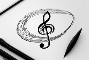 treble clef tattoo idea