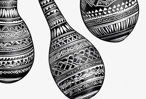 Two Cuban shaking maracas. tattoo idea