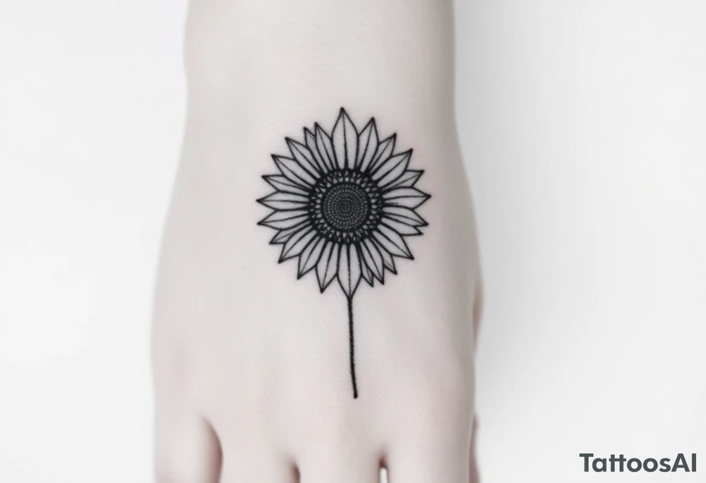 Sunflower tattoo idea