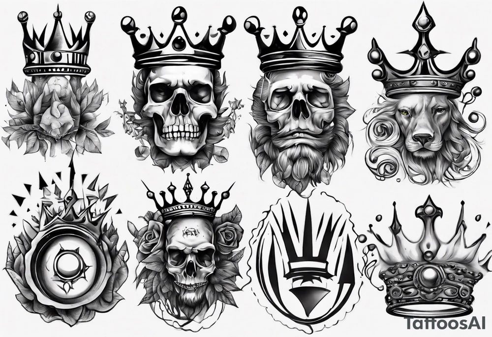 king crown tattoo idea