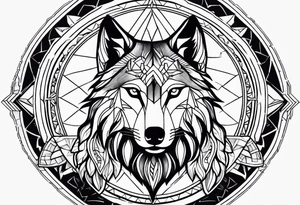 Wolf sun tattoo idea