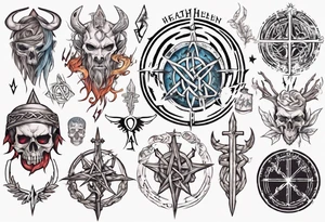 pagan tattoo with heathen writing tattoo idea