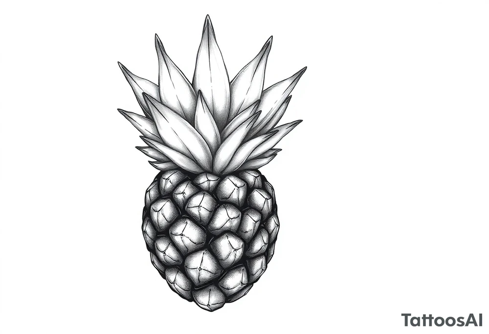 Crown pineapple vagina tattoo idea