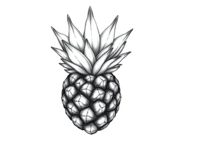 Crown pineapple vagina tattoo idea